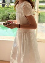 (DEFECT) Elise Embroidery Eyelet Dress in White
