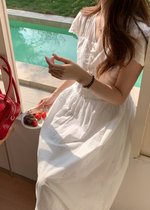 (DEFECT) Elise Embroidery Eyelet Dress in White