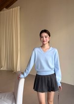 Baby Fluffy Long Sleeve Top in Blue