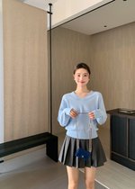 Baby Fluffy Long Sleeve Top in Blue