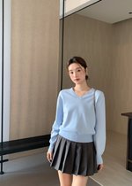 Baby Fluffy Long Sleeve Top in Blue