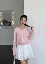 Baby Fluffy Long Sleeve Top in Pink