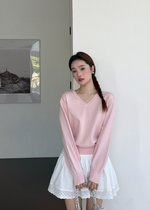 Baby Fluffy Long Sleeve Top in Pink