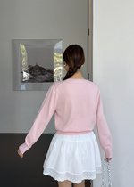 Baby Fluffy Long Sleeve Top in Pink