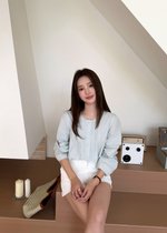 Serene Lacey Pleated Blouse in Baby Green