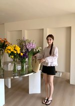 Serene Lacey Pleated Blouse in Baby Yam