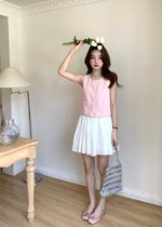 Estelle Tweed Top in Pink