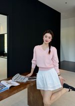 Baby Fluffy Long Sleeve Top in Pink