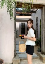 (BACKORDER) Helena Ribbon Lacey Blouse in White