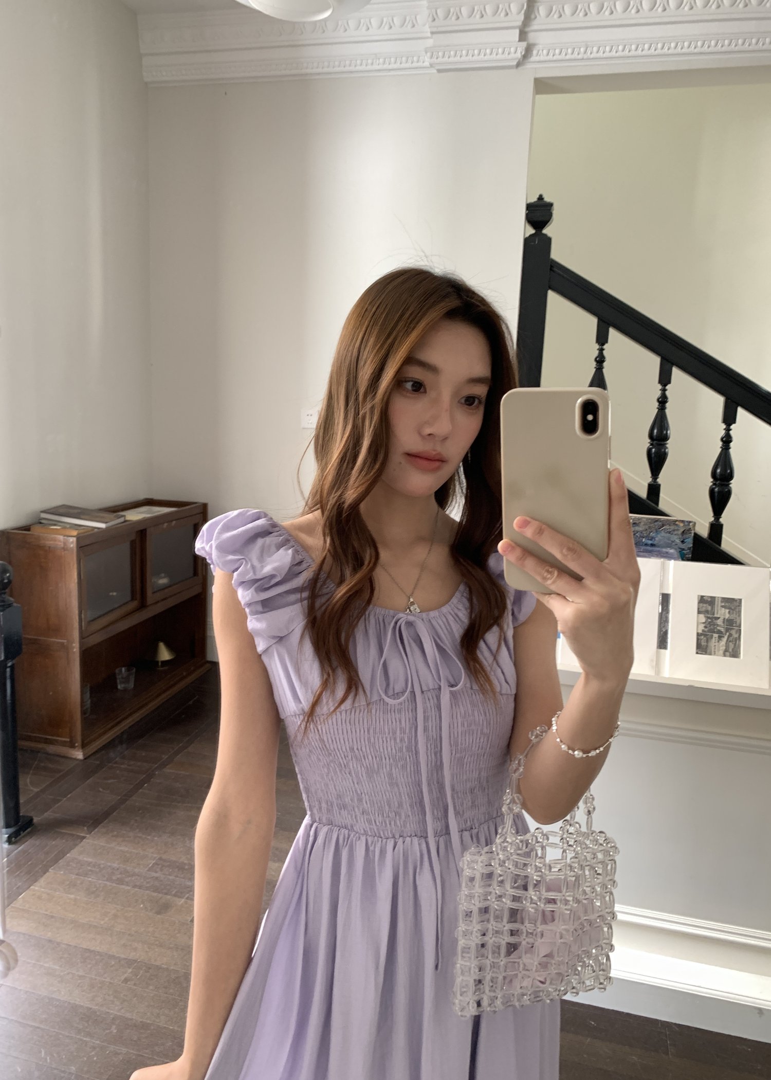 De Luna Long Dress in Baby Yam