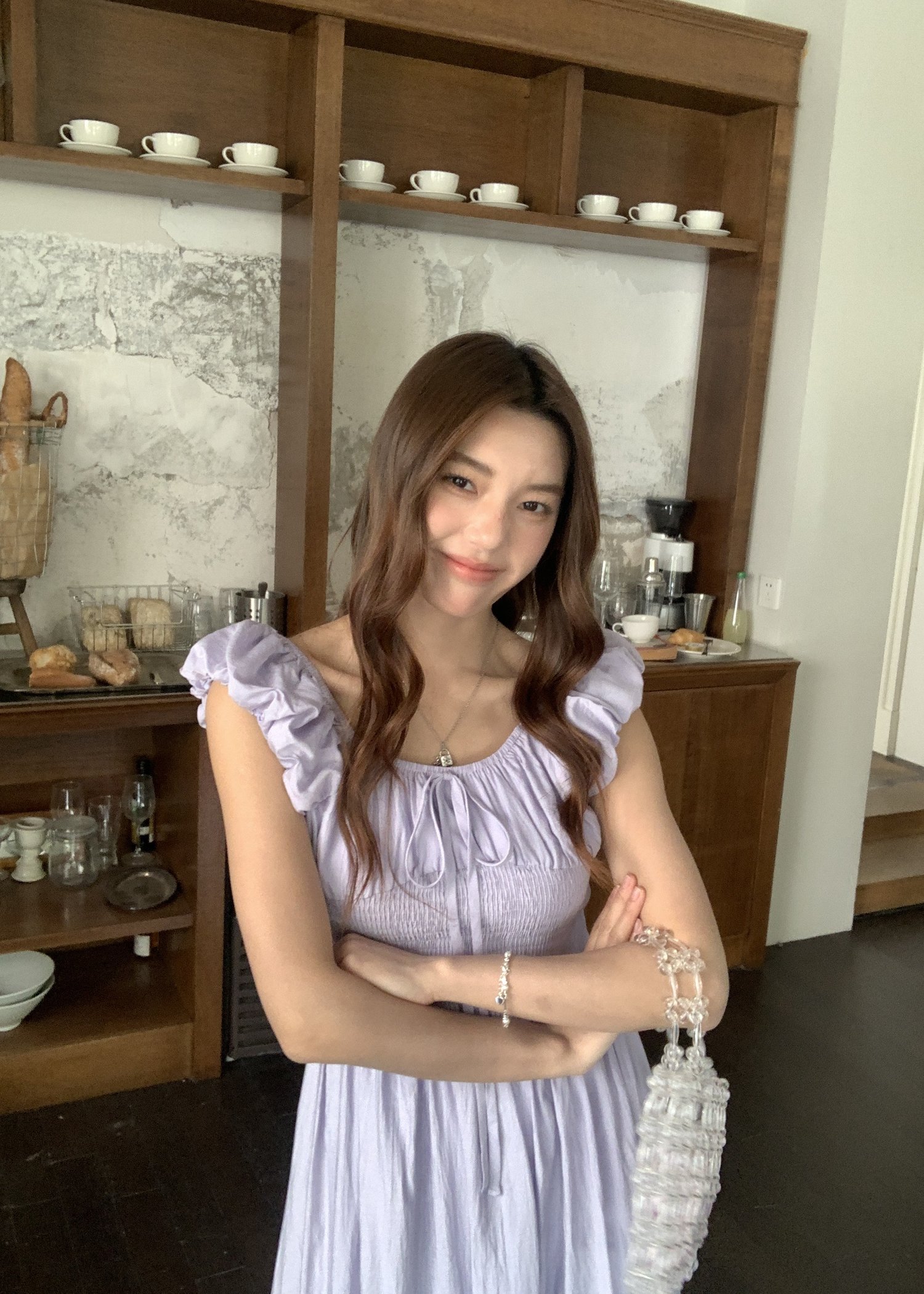 De Luna Long Dress in Baby Yam