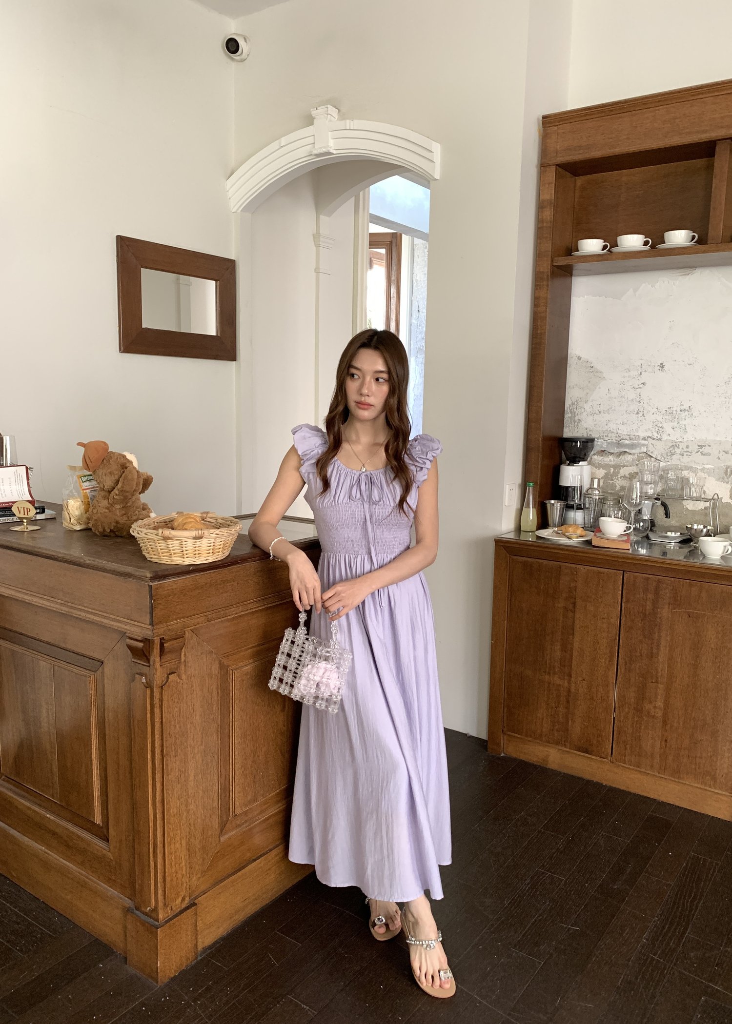 De Luna Long Dress in Baby Yam