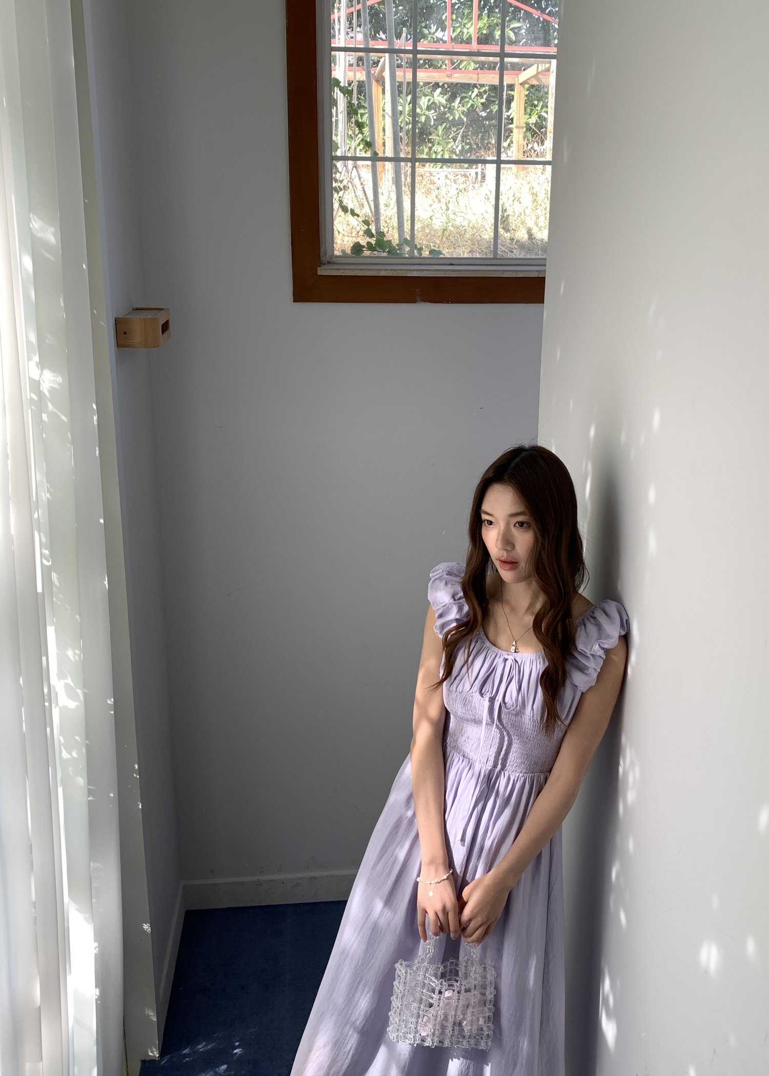 De Luna Long Dress in Baby Yam