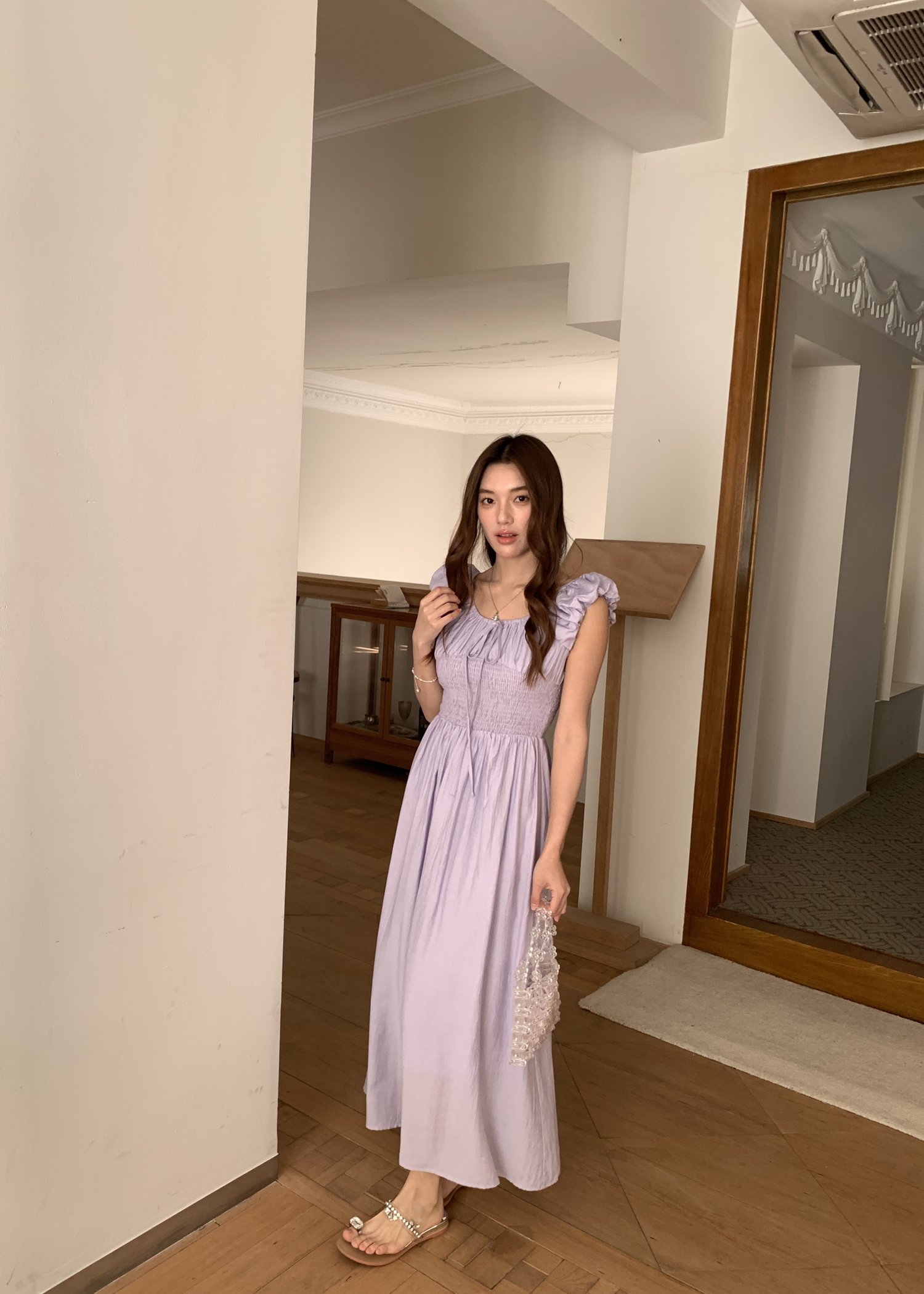 De Luna Long Dress in Baby Yam