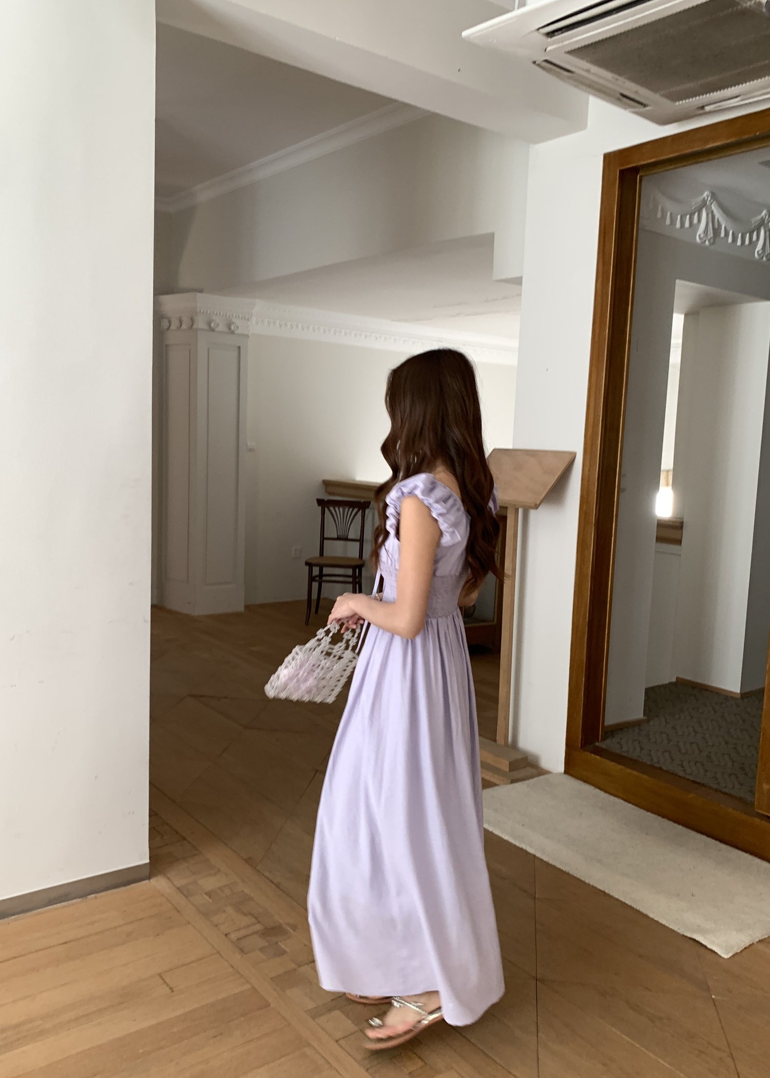 De Luna Long Dress in Baby Yam