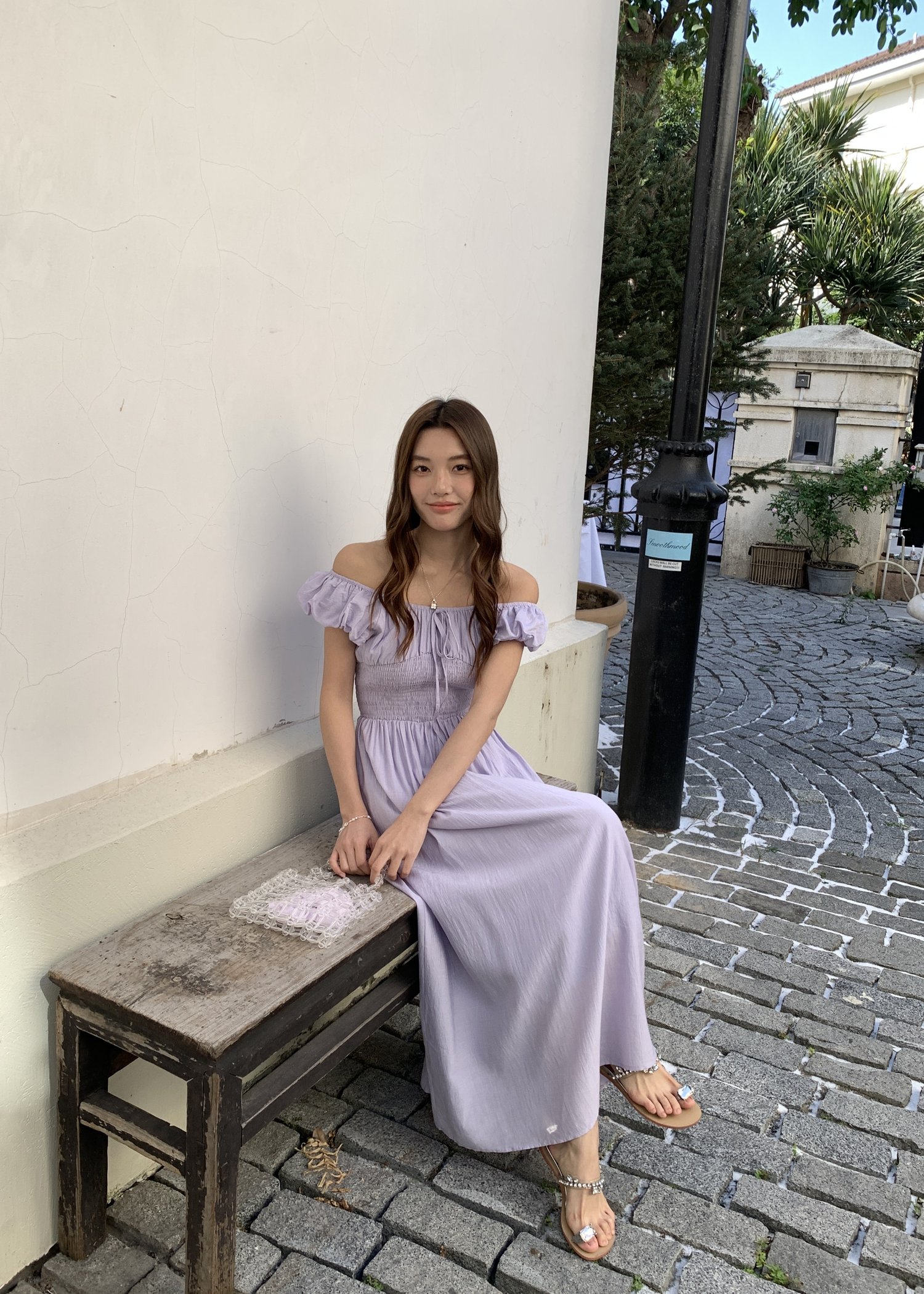 De Luna Long Dress in Baby Yam