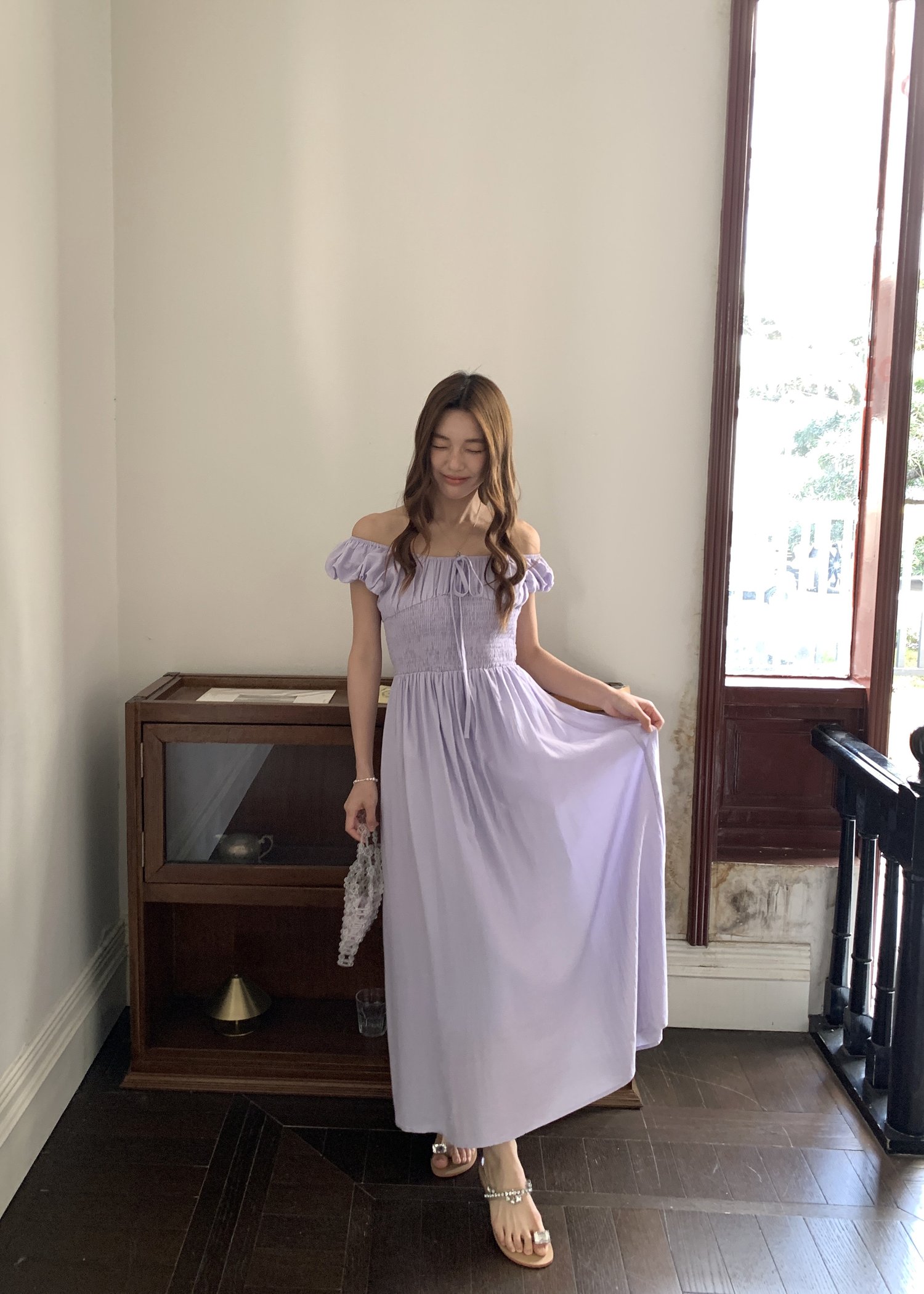 De Luna Long Dress in Baby Yam