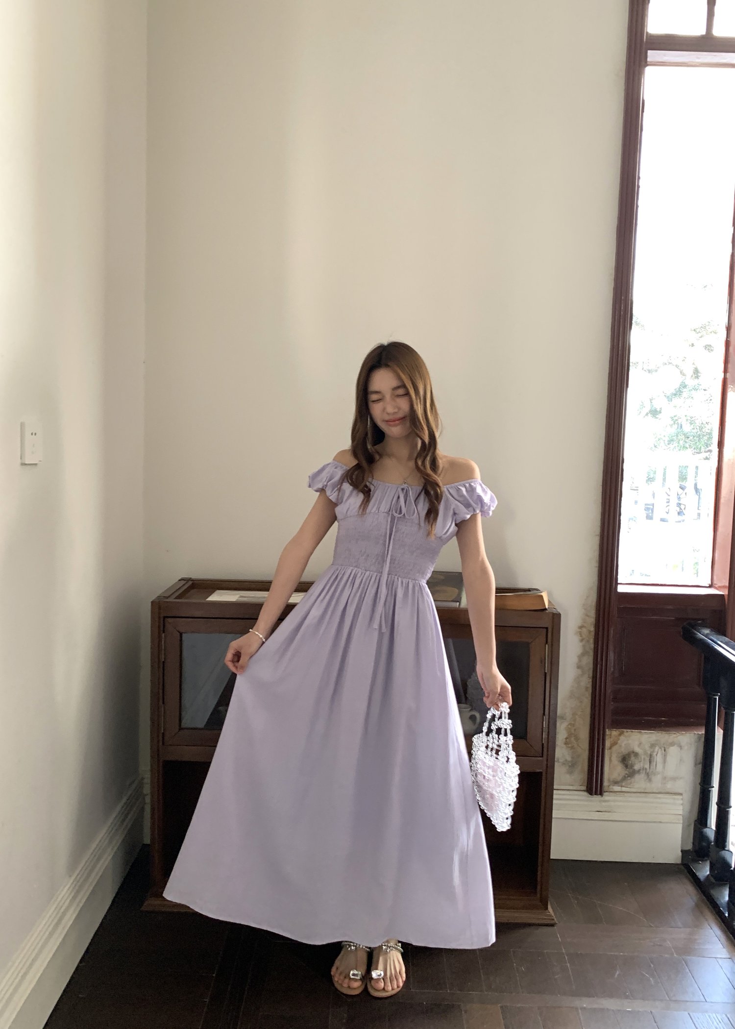 De Luna Long Dress in Baby Yam