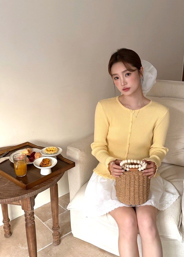 (BACKORDER) Janis Fufu Knit Top in Baby Yellow