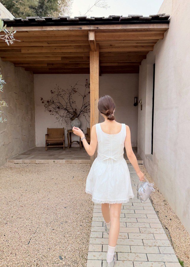 Nina Fleur Mini Dress in White