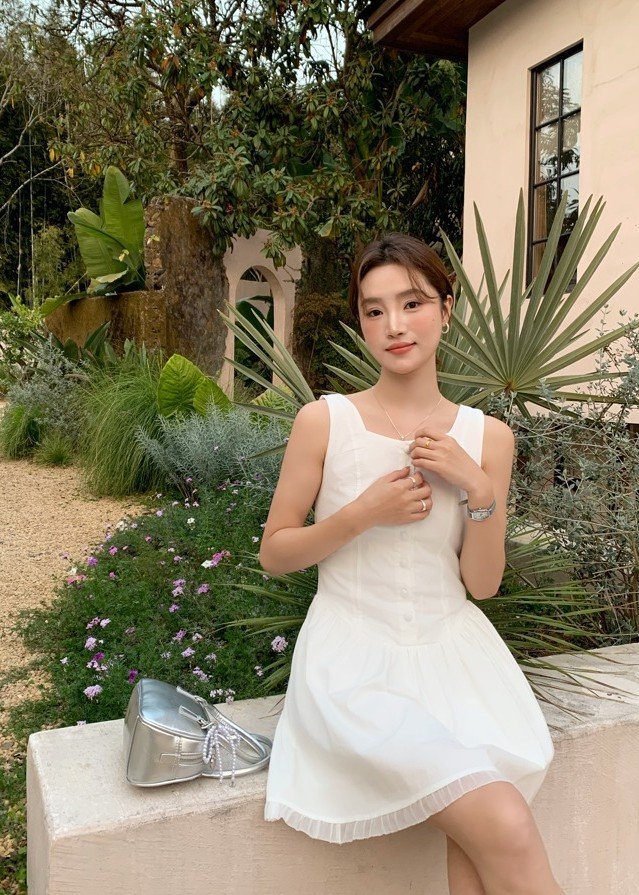 Nina Fleur Mini Dress in White