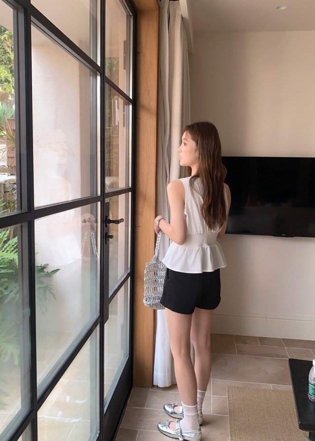 Jennie Flare Top in White