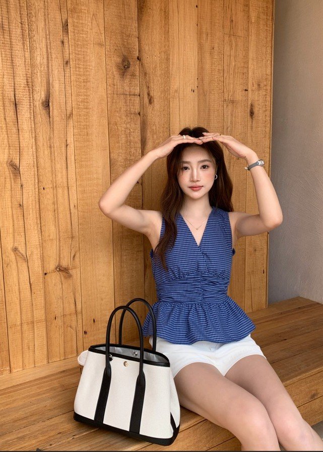 Jennie Flare Top in Blue
