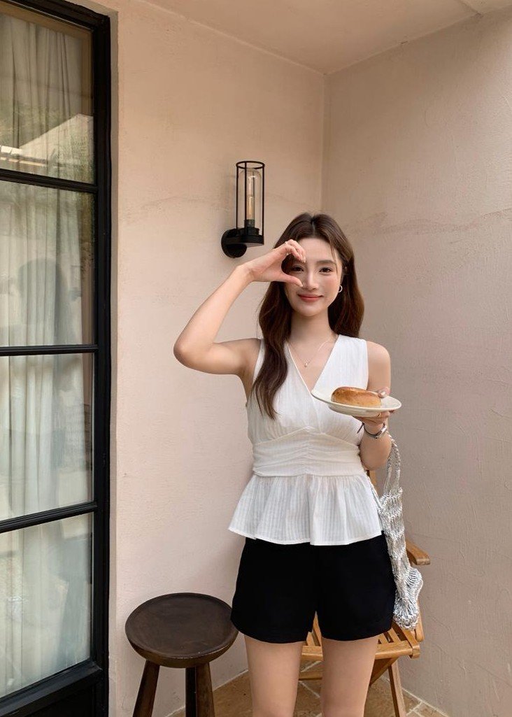 Jennie Flare Top in White