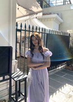 De Luna Long Dress in Baby Yam