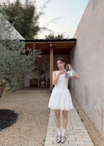 Nina Fleur Mini Dress in White