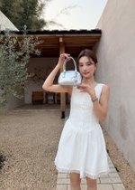 Nina Fleur Mini Dress in White