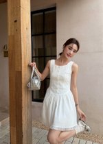 Nina Fleur Mini Dress in White