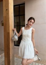 Nina Fleur Mini Dress in White