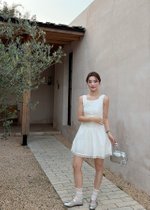 Nina Fleur Mini Dress in White