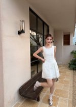 Nina Fleur Mini Dress in White