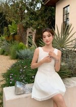 Nina Fleur Mini Dress in White