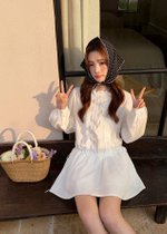 Claris Garden Ruffle Dress in White