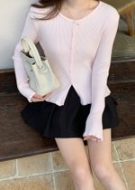 Janis Fufu Knit Top in Baby Pink