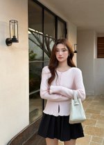 Janis Fufu Knit Top in Baby Pink