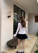 Janis Fufu Knit Top in Baby Pink