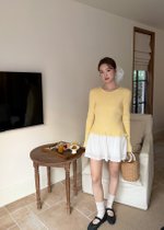 Janis Fufu Knit Top in Baby Yellow