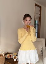 Janis Fufu Knit Top in Baby Yellow