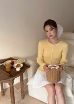 Janis Fufu Knit Top in Baby Yellow