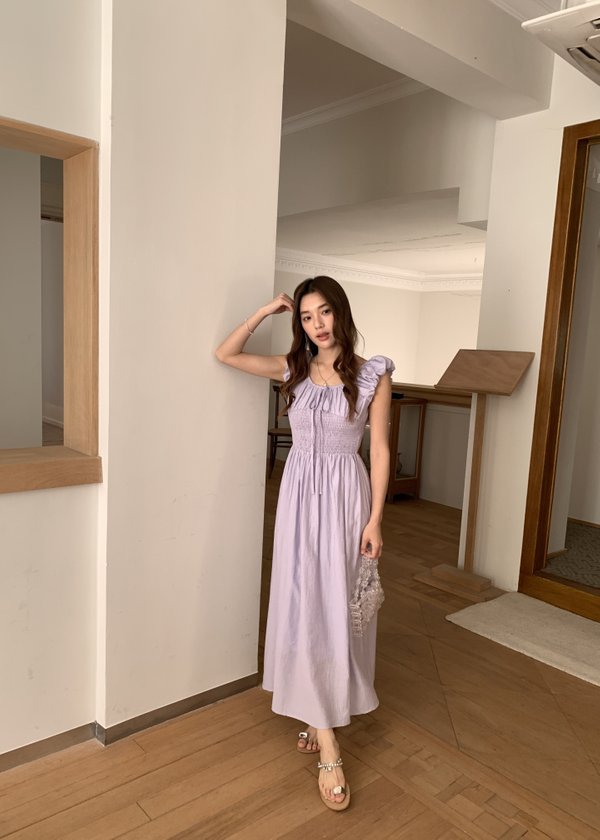 De Luna Long Dress in Baby Yam