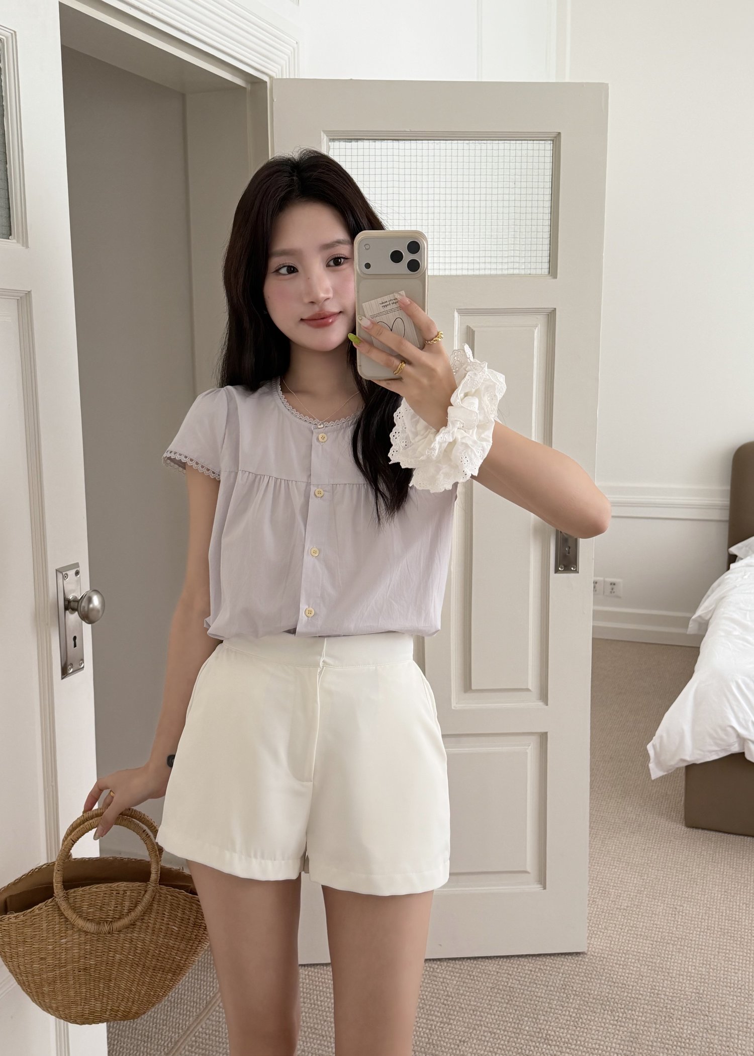 Leyla Flare Blouse in Baby Yam