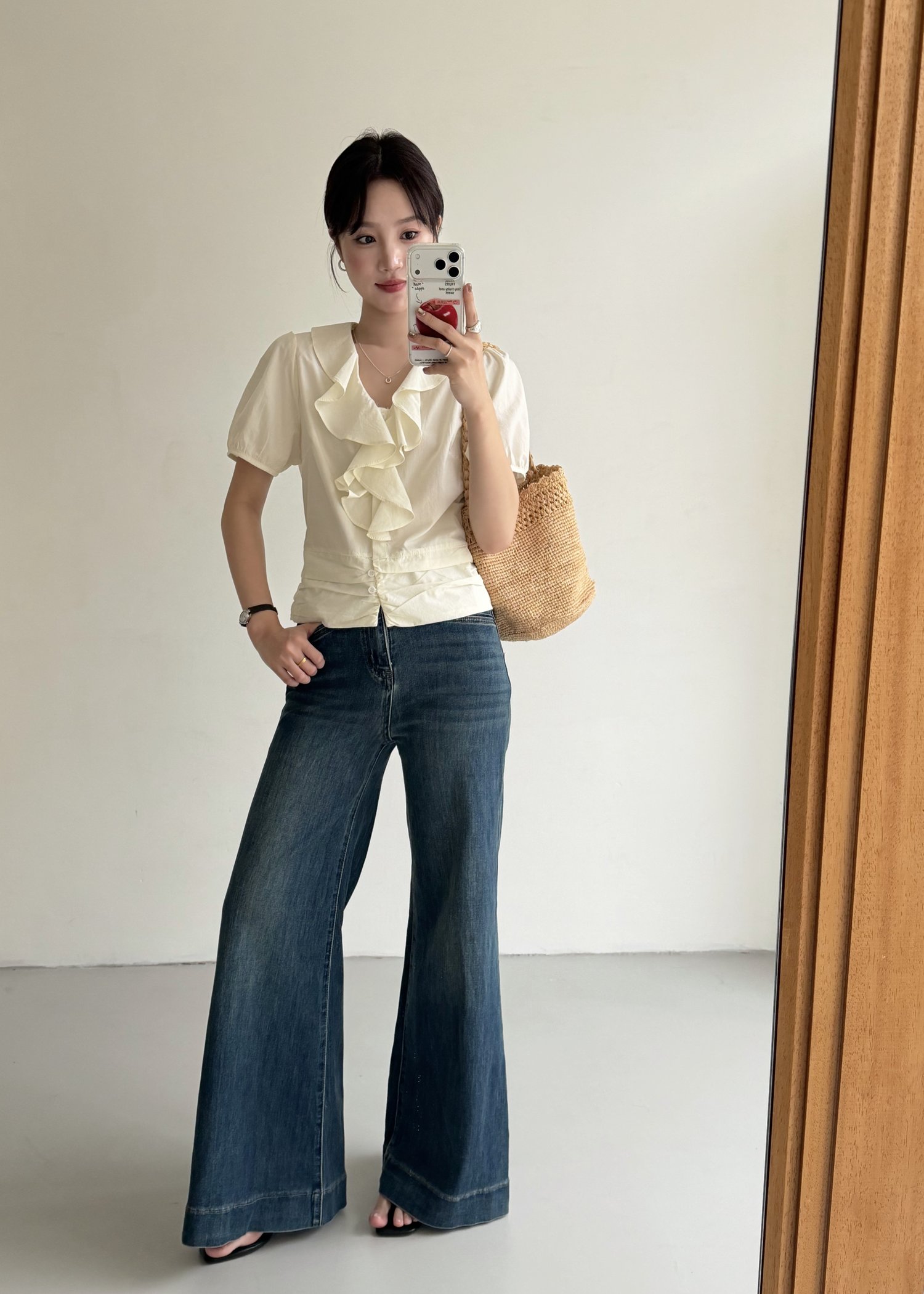 Erica Ruffles Blouse in Butter