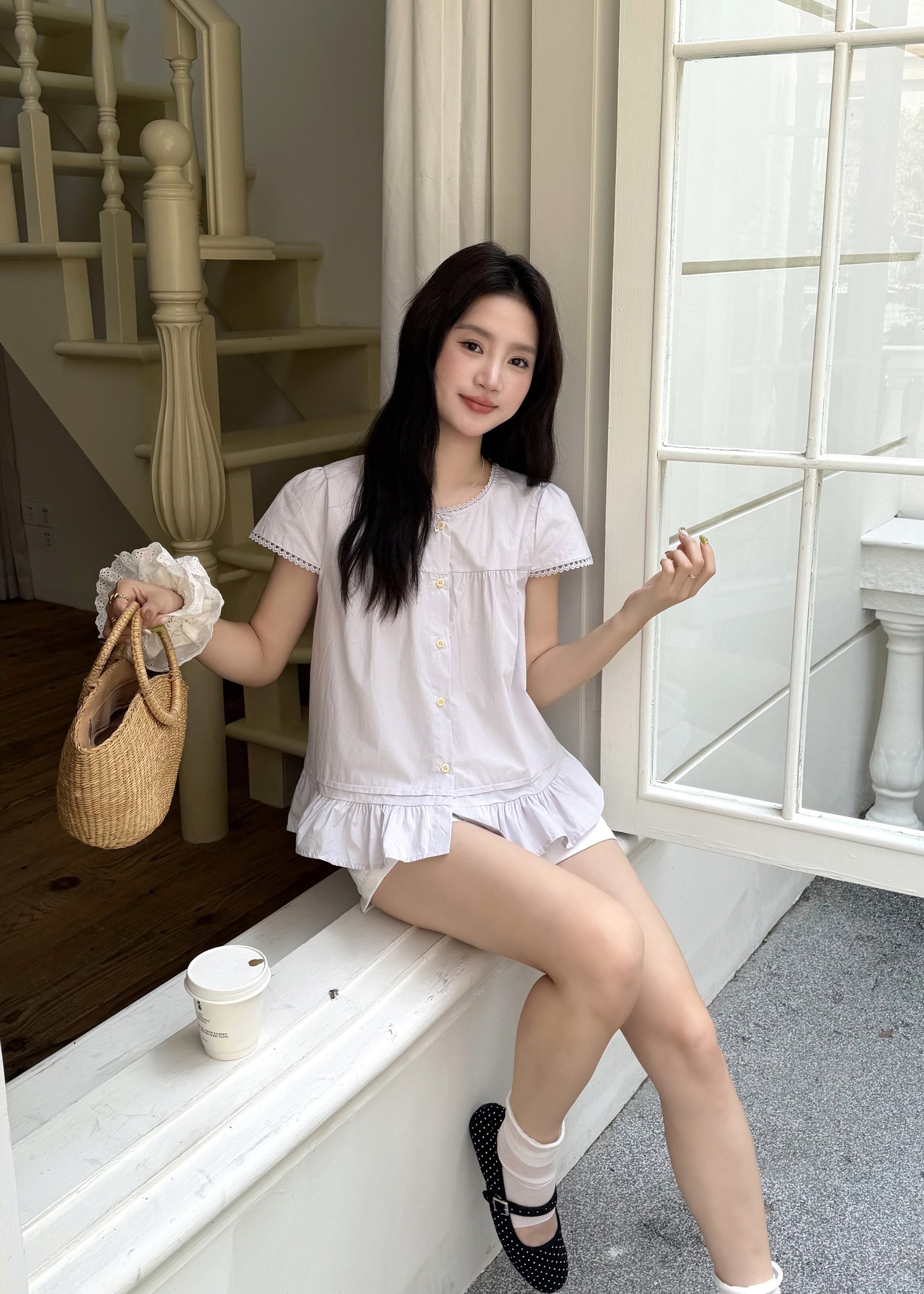 Leyla Flare Blouse in Baby Yam