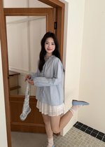 Emma Ruffles Blouse in Blue