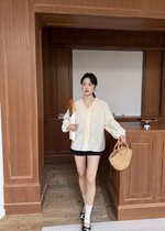 Emma Ruffles Blouse in Butter