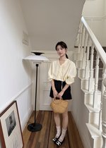 Emma Ruffles Blouse in Butter